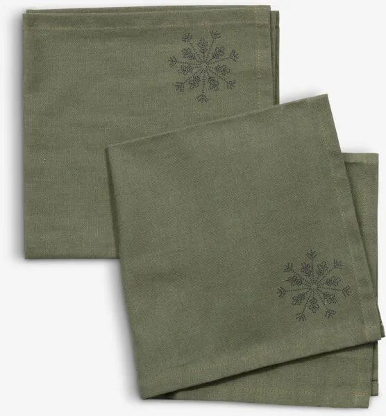 Cloth napkin STJERNESTEN 40x40 green 2pcs/pk