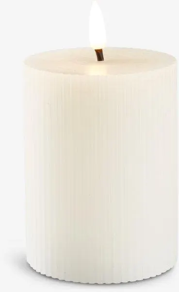LED pillar candle GALAR D8xH10cm w/timer white