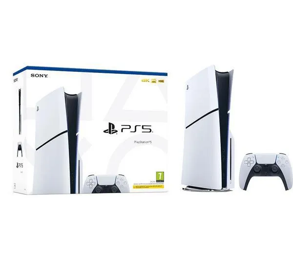 SONY PlayStation 5 (Model Group - Slim), Wreckfest, Tekken 8, PS5 DualSense Wireless Controller (White) & Twin Docking Station (White) Bundle