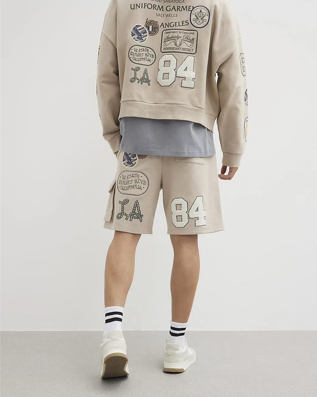 Stone Americana Badge Cargo Shorts