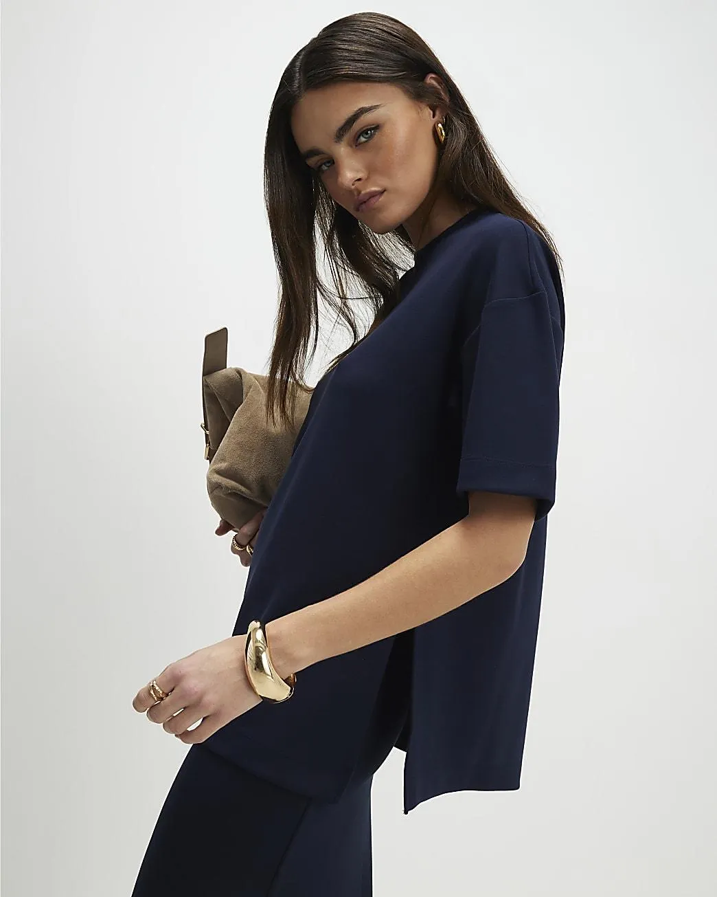 Navy Premium Oversized T-Shirt