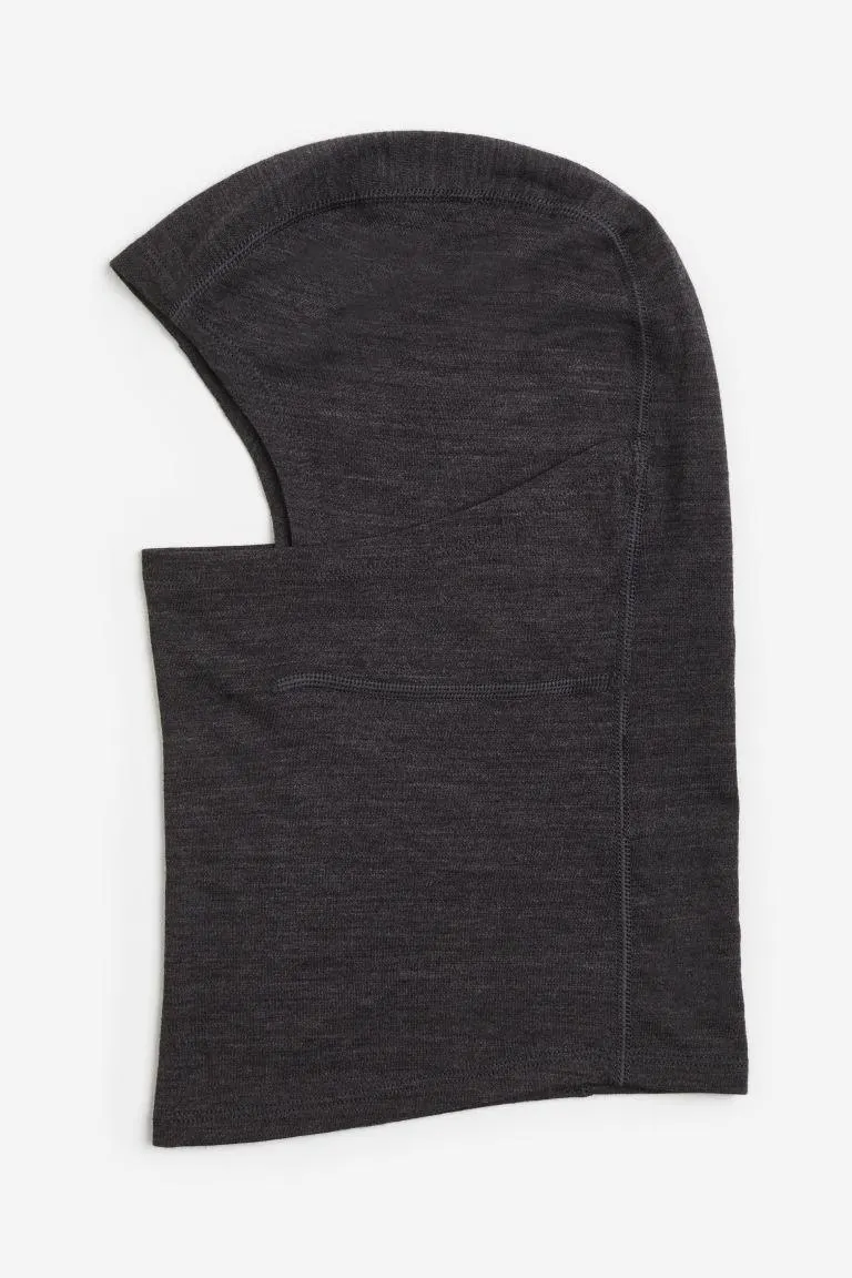 Seamless wool-blend sports balaclava