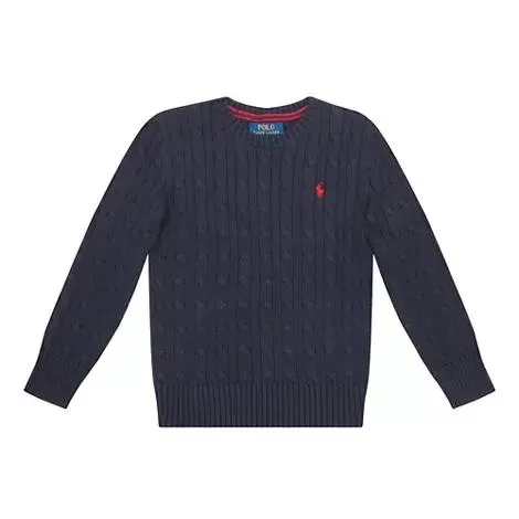 Polo Player Logo Cable Knit Sweater 3-6 Years
