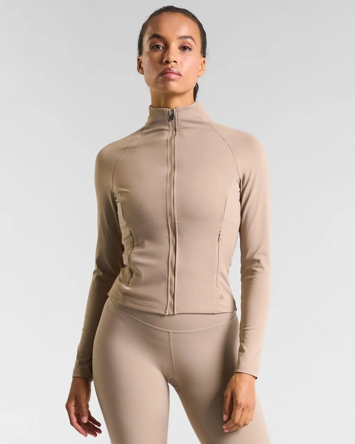 Powercut All-Day-Wear Zip Up Jacket Sandy Taupe