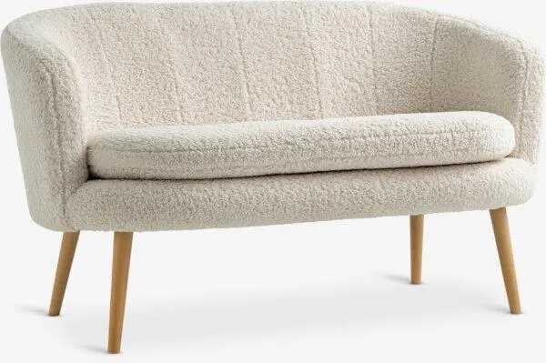 Sofa GISTRUP 2 seater off-white teddy