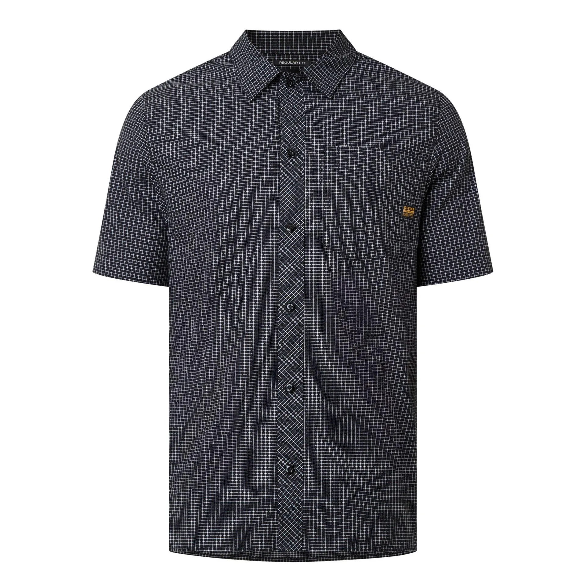 One Pocket Logo Grid Shirt