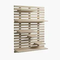 Wall shelf KETTINGE 6 shelves natural