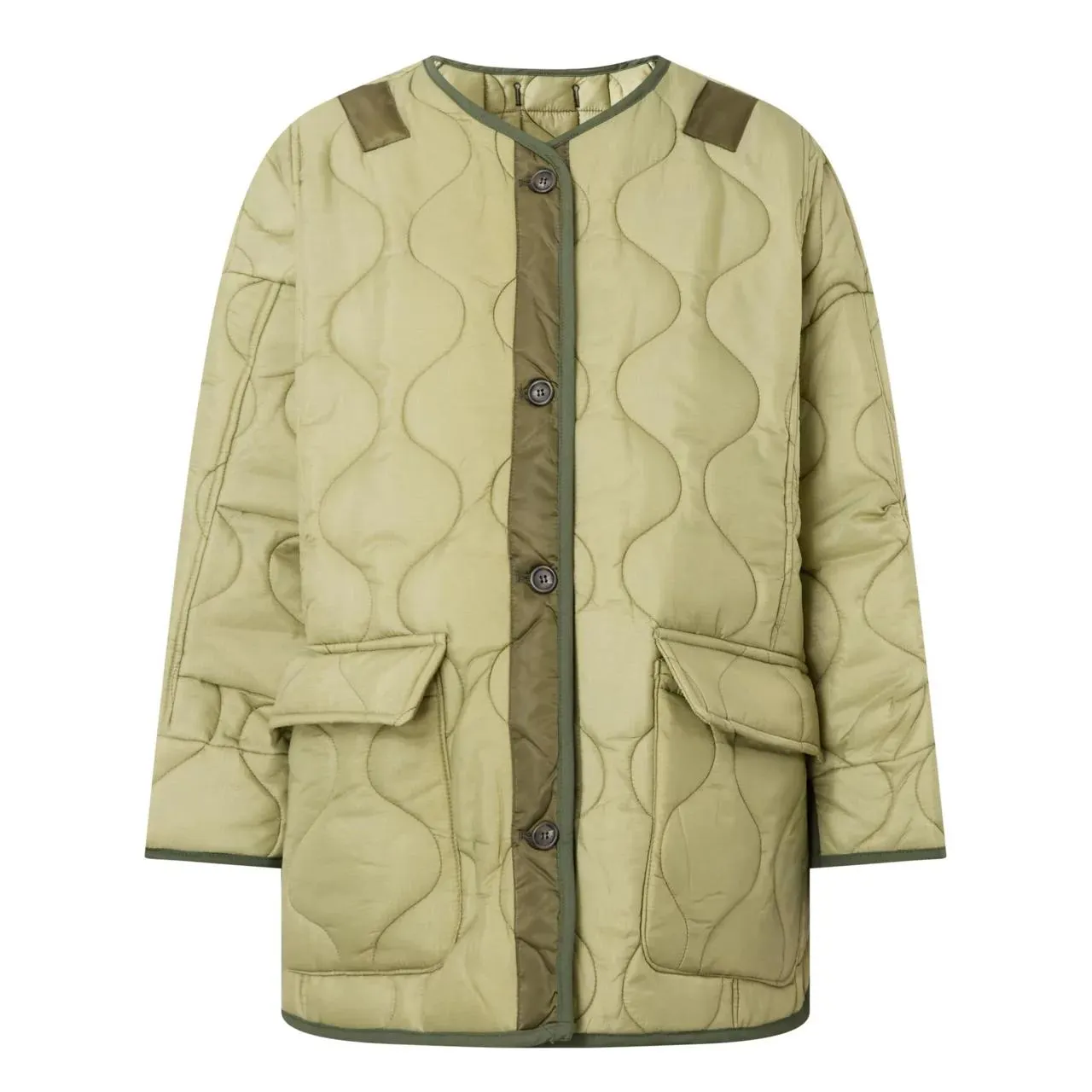 THE FRANKIE SHOP Teddy Oversized Quilted Jacket