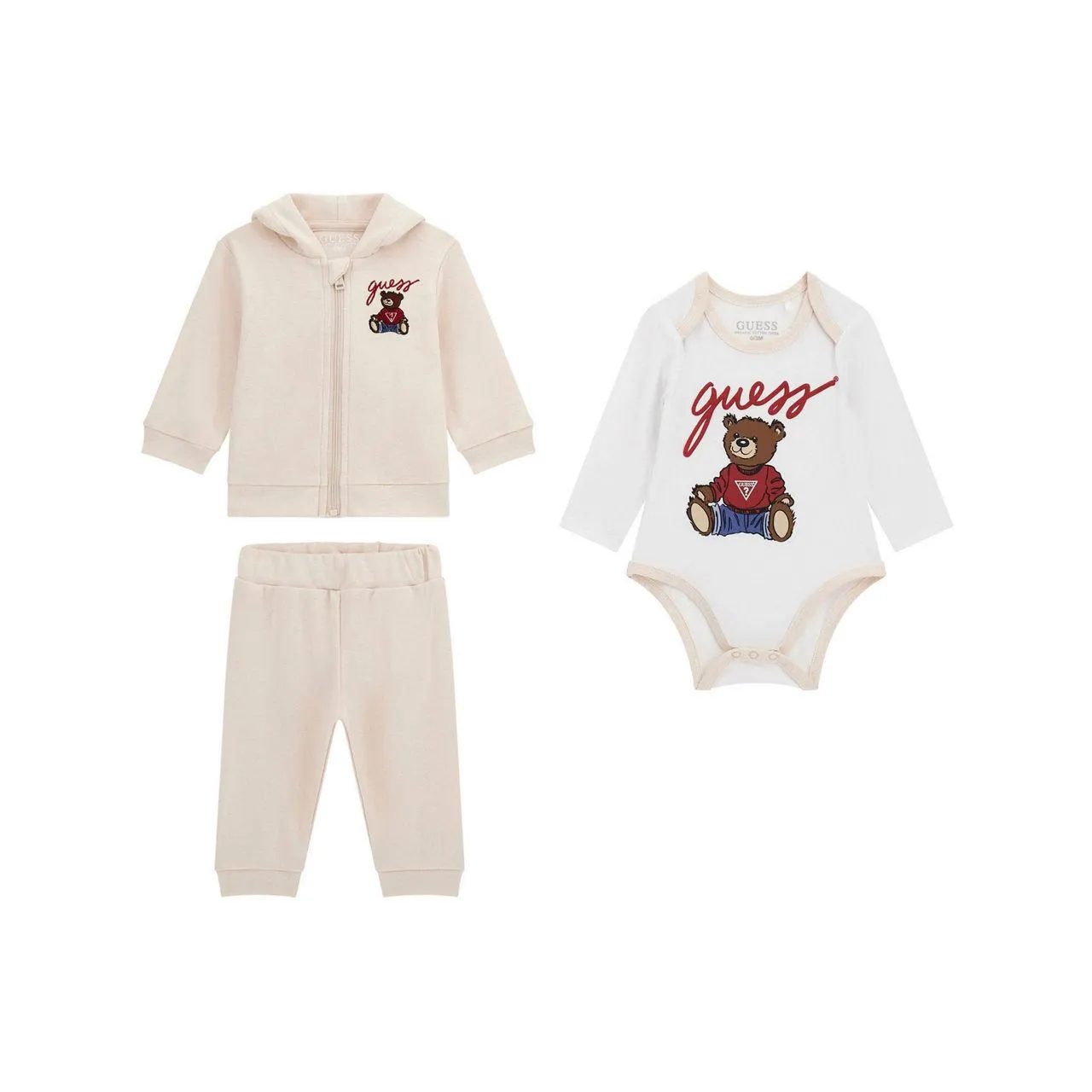 Teddy Logo Tracksuit & Bodysuit Three-Piece Set