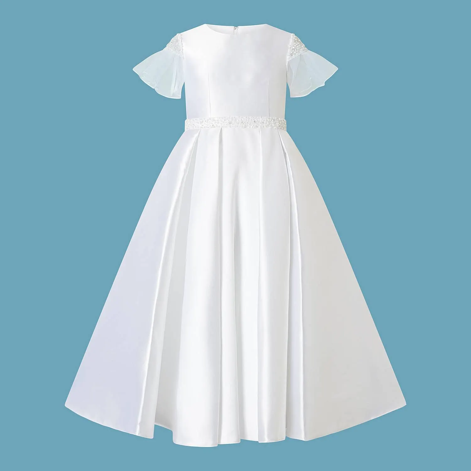 Frill Sleeve Communion Dress