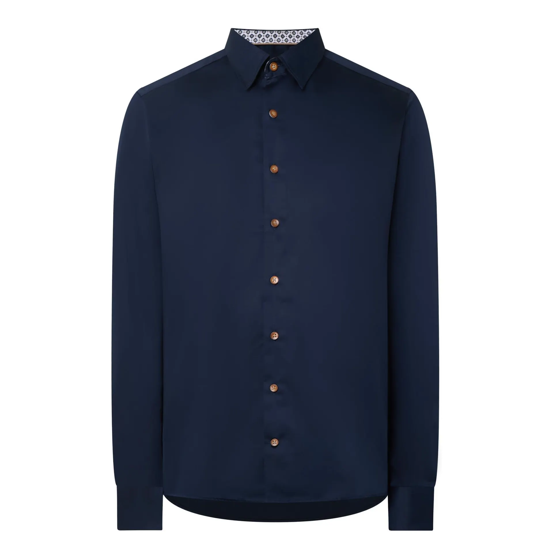 Contrast Trim Casual Shirt