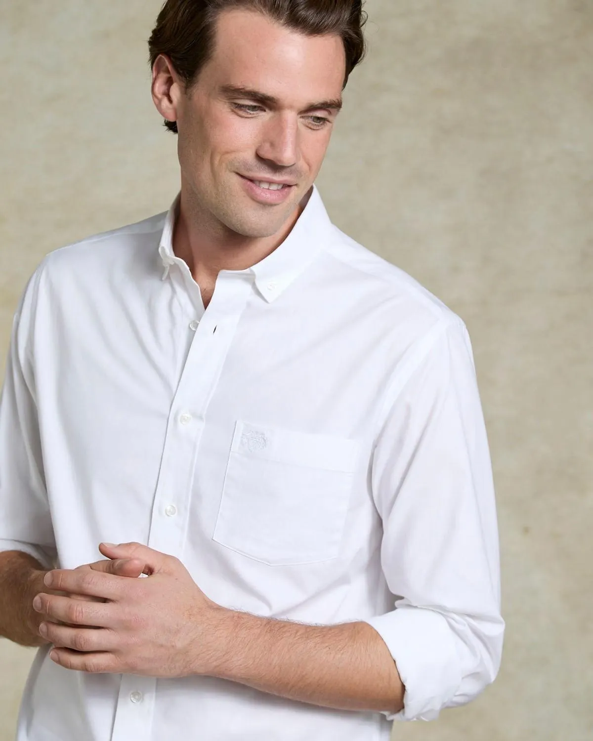 Paul Costelloe Living Regular Fit Stretch Oxford Shirt