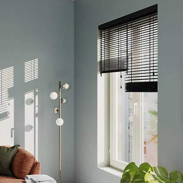 Lone Black PVC Venetian Blind (W)60cm (L)180cm