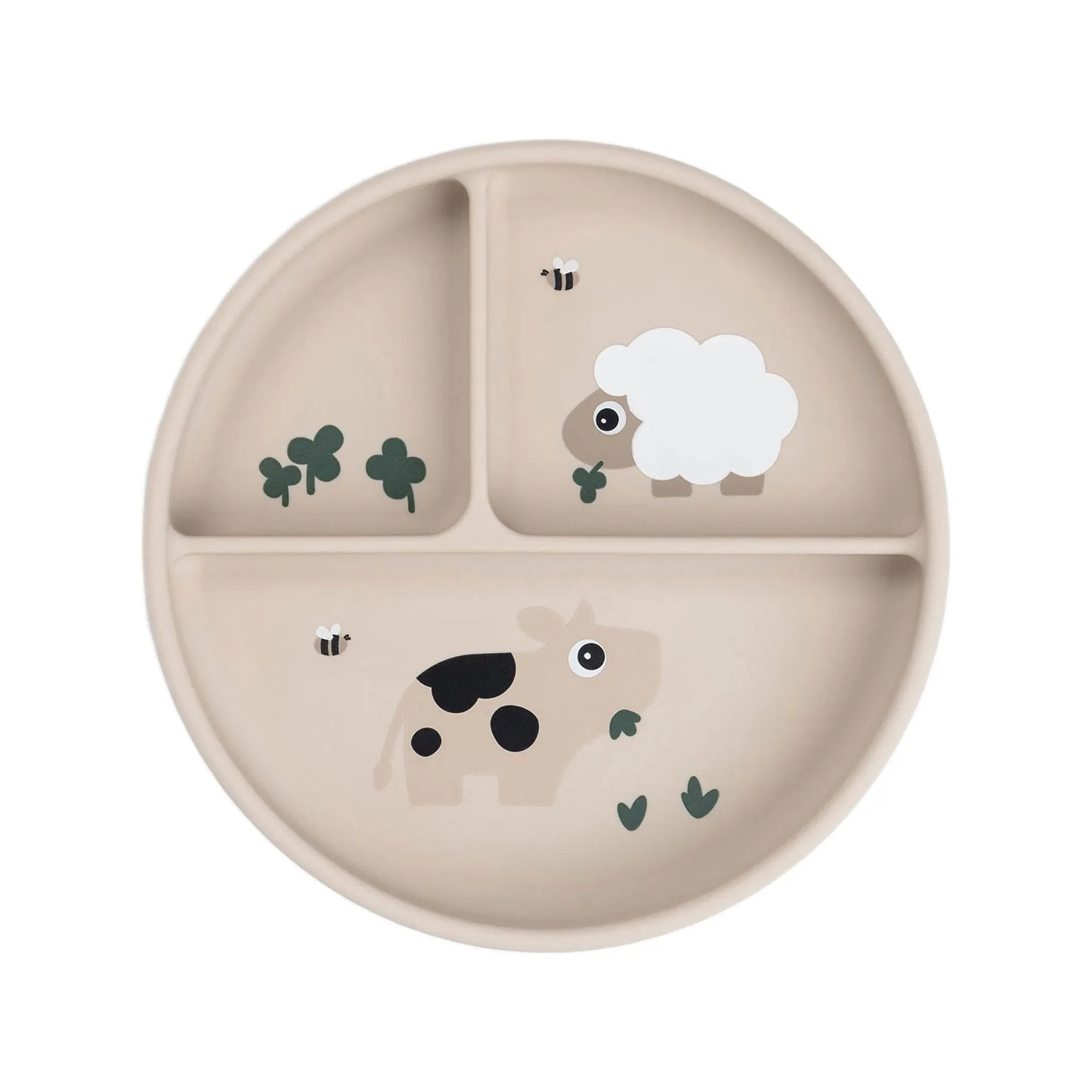 Stick & Stay Tiny Farm Compartment Plate