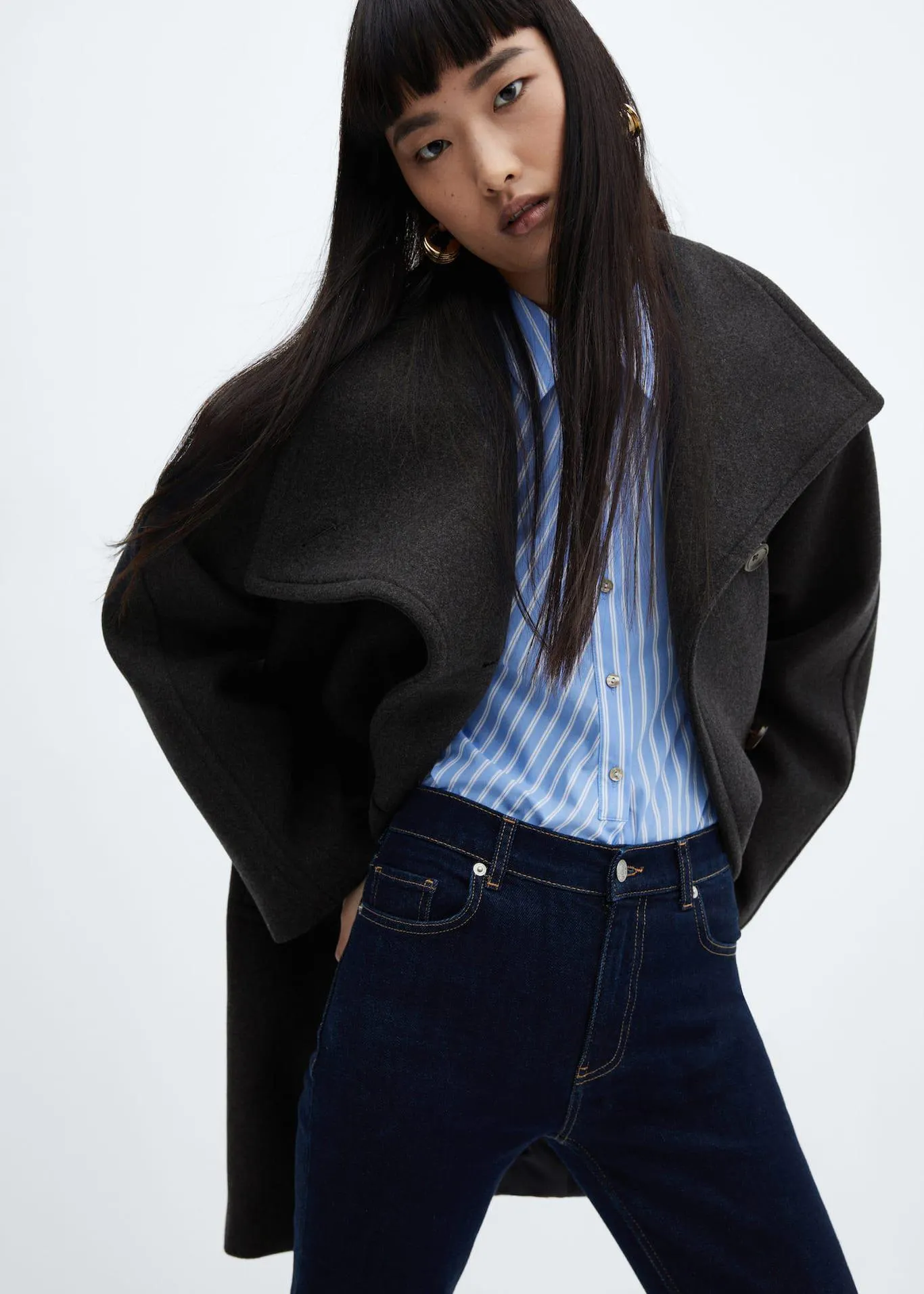 Παλτό μάλλινο μεγάλα πέτα