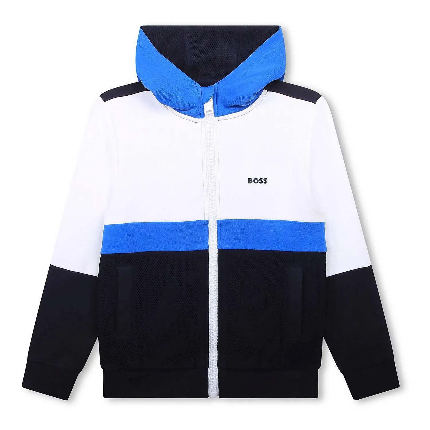 Colourblock Logo Zip-Through Hoodie