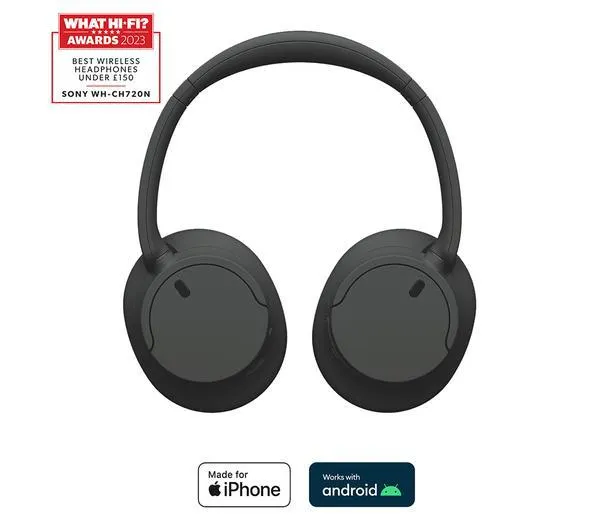 SONY WH-CH720N Wireless Bluetooth Noise-Cancelling Headphones - Black