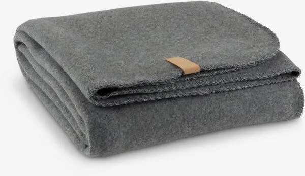 Fleece throw DAGLILJE 130x170 dark grey
