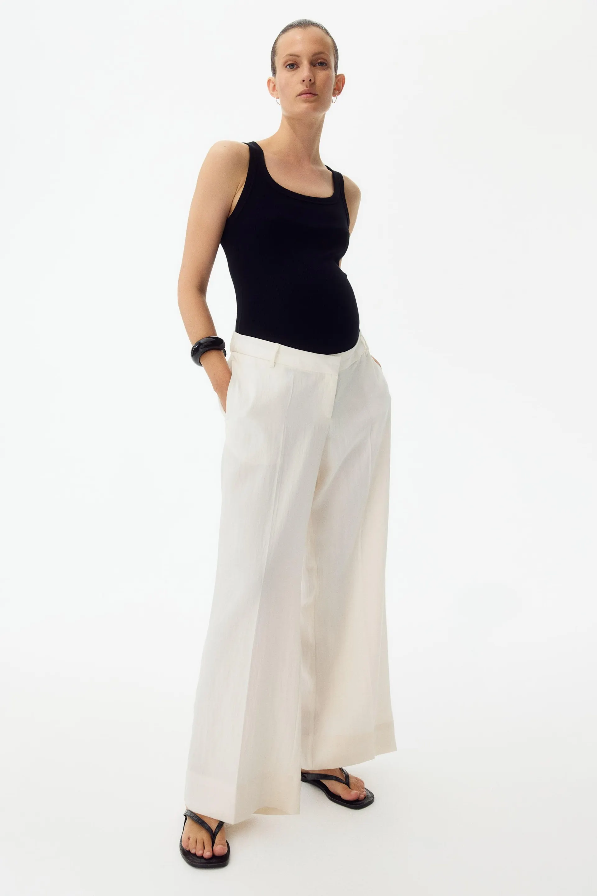 MAMA Wide tailored trousers