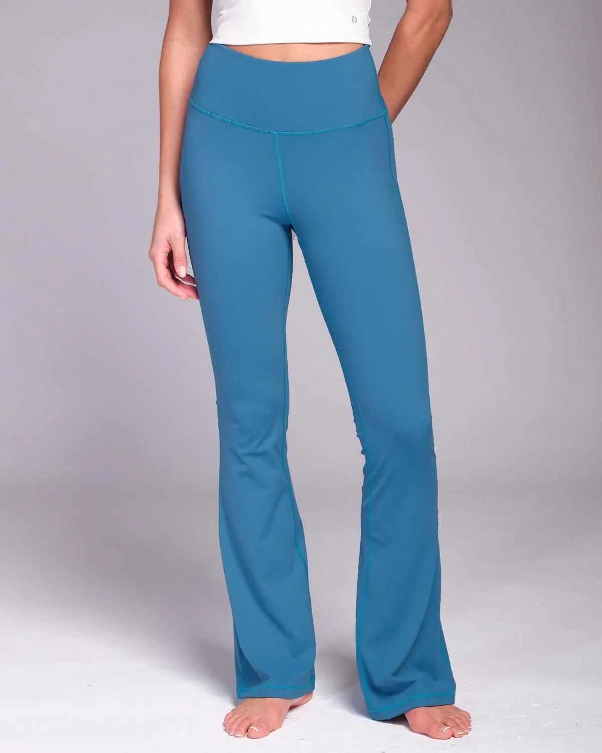 Powercut All-Day Wear Vintage Blue Flared Leggings