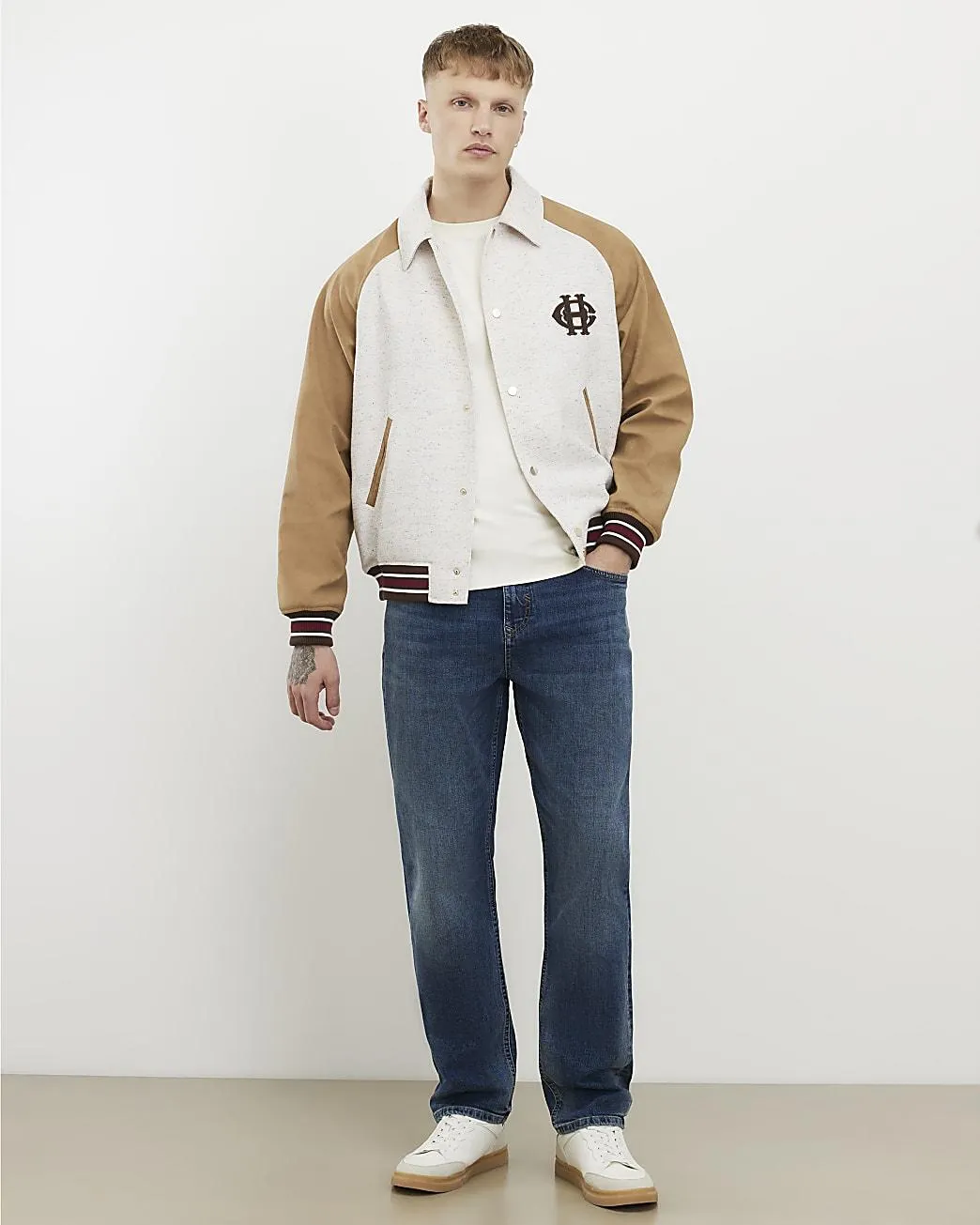 Blue Straight Washed Jeans