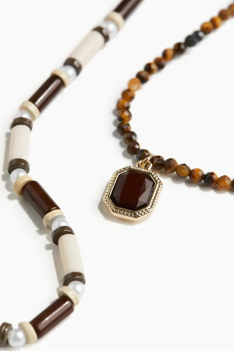 2-pack beaded necklaces