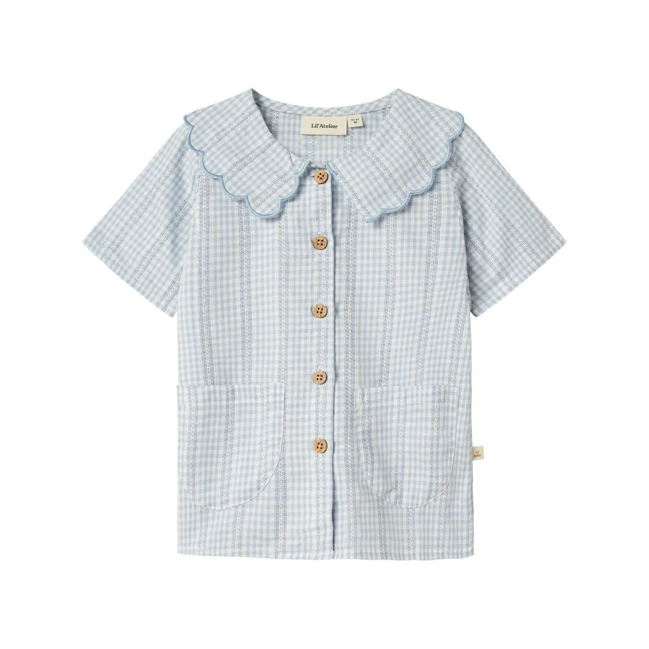 Frill Collar Check Shirt
