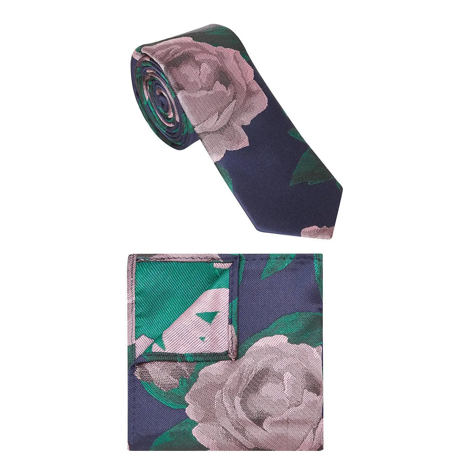 Floral Printed Tie & Handkerchief