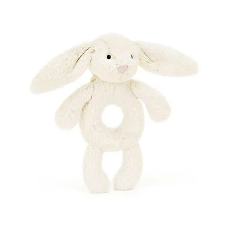 Bashful Cream Bunny Ring Rattle 18cm