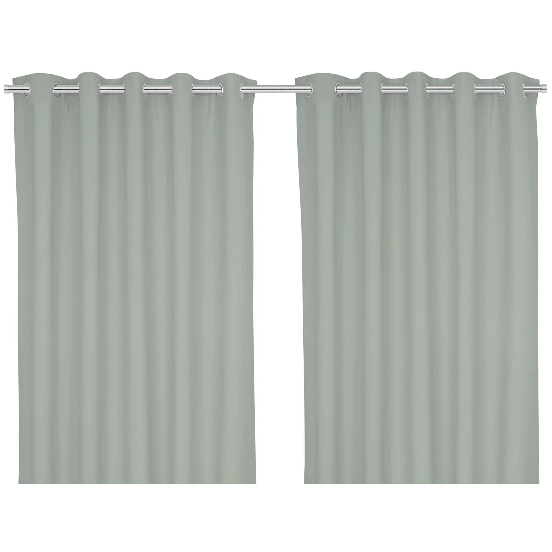 Hiva Light grey Solid dyed Lined Eyelet Curtain (W)117cm (L)137cm, Pair