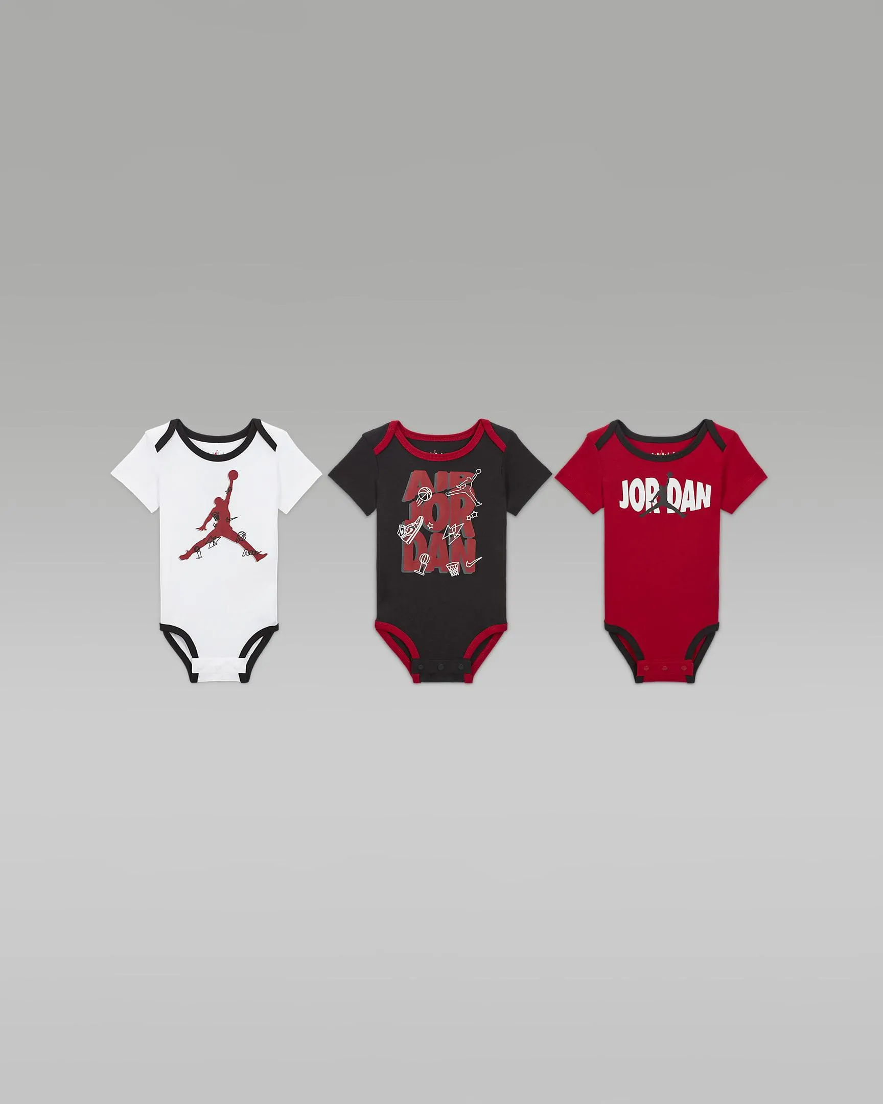 Jordan Playground Bodysuit 3-Pack Set