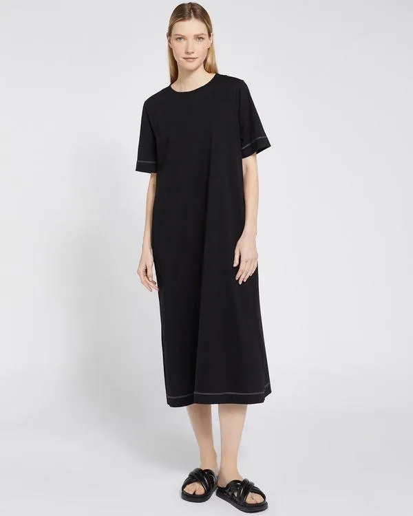 Carolyn Donnelly The Edit Contrast Stitch Cotton T-Shirt Dress