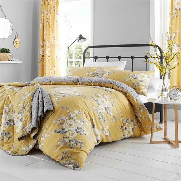 Floral Reversible Duvet Cover Set