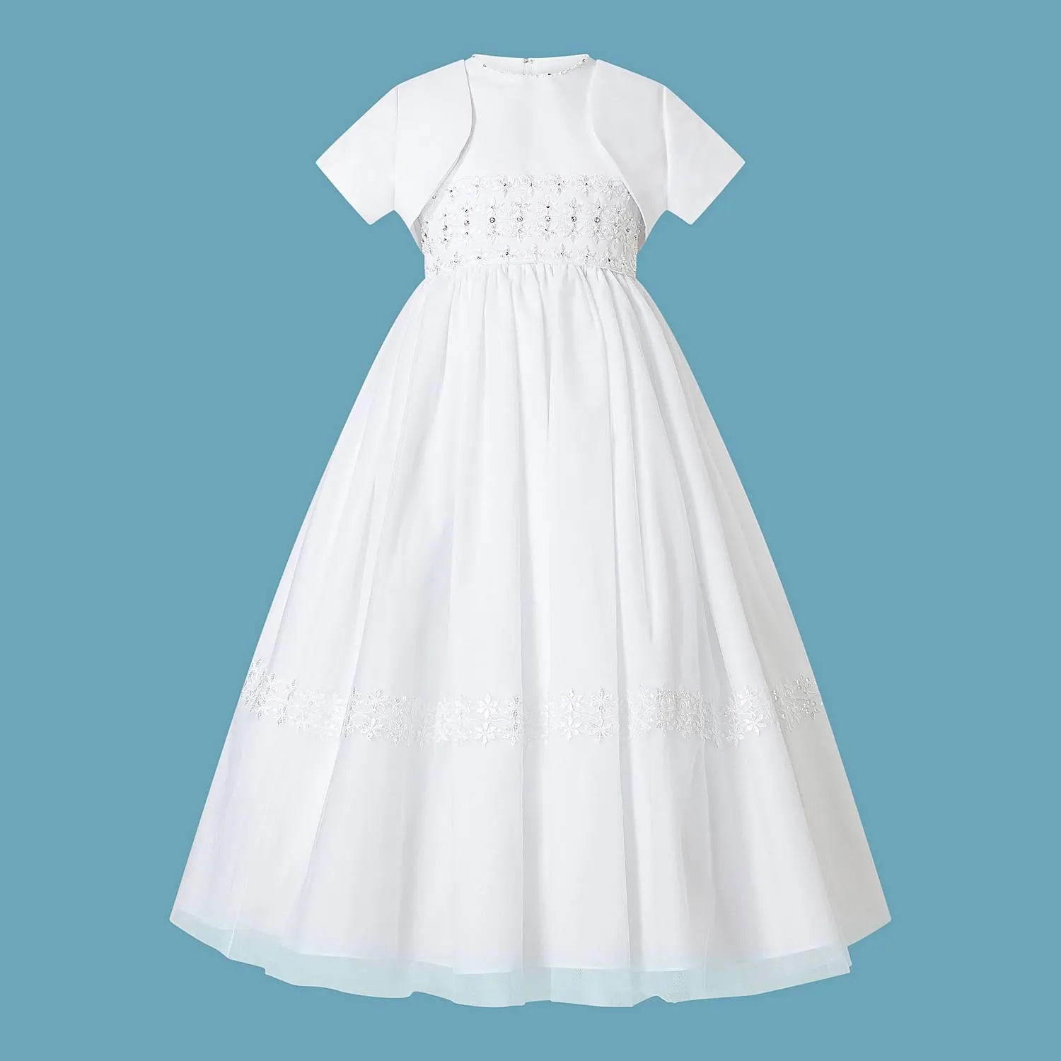 Embellished Communion Dress and Bolero Jacket