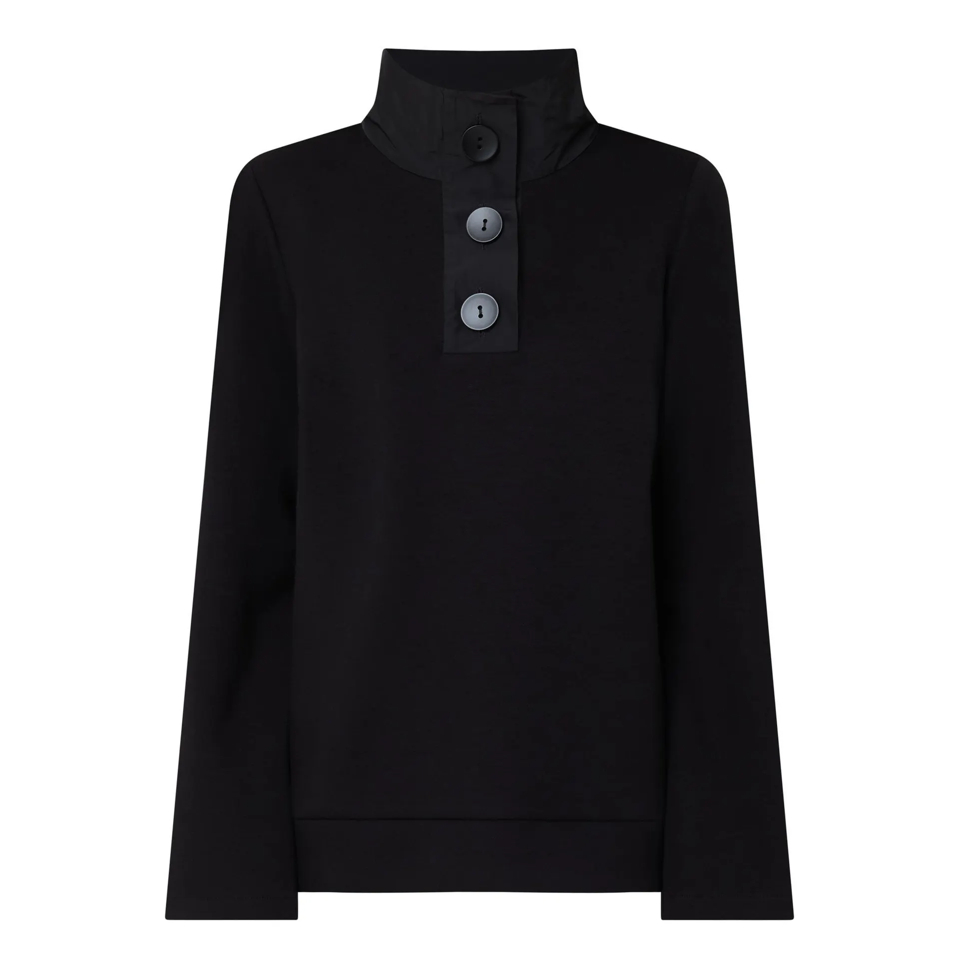 Three-Button Polo Sweatshirt