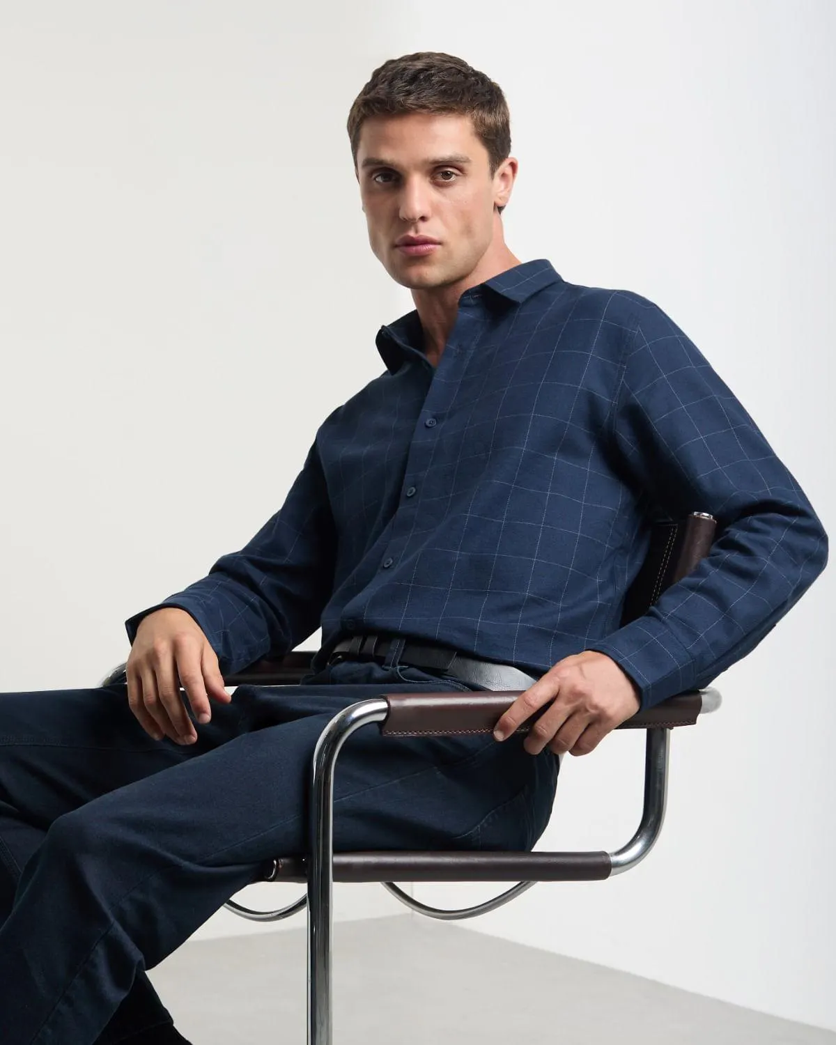 Regular Fit Brushed Check Shirt