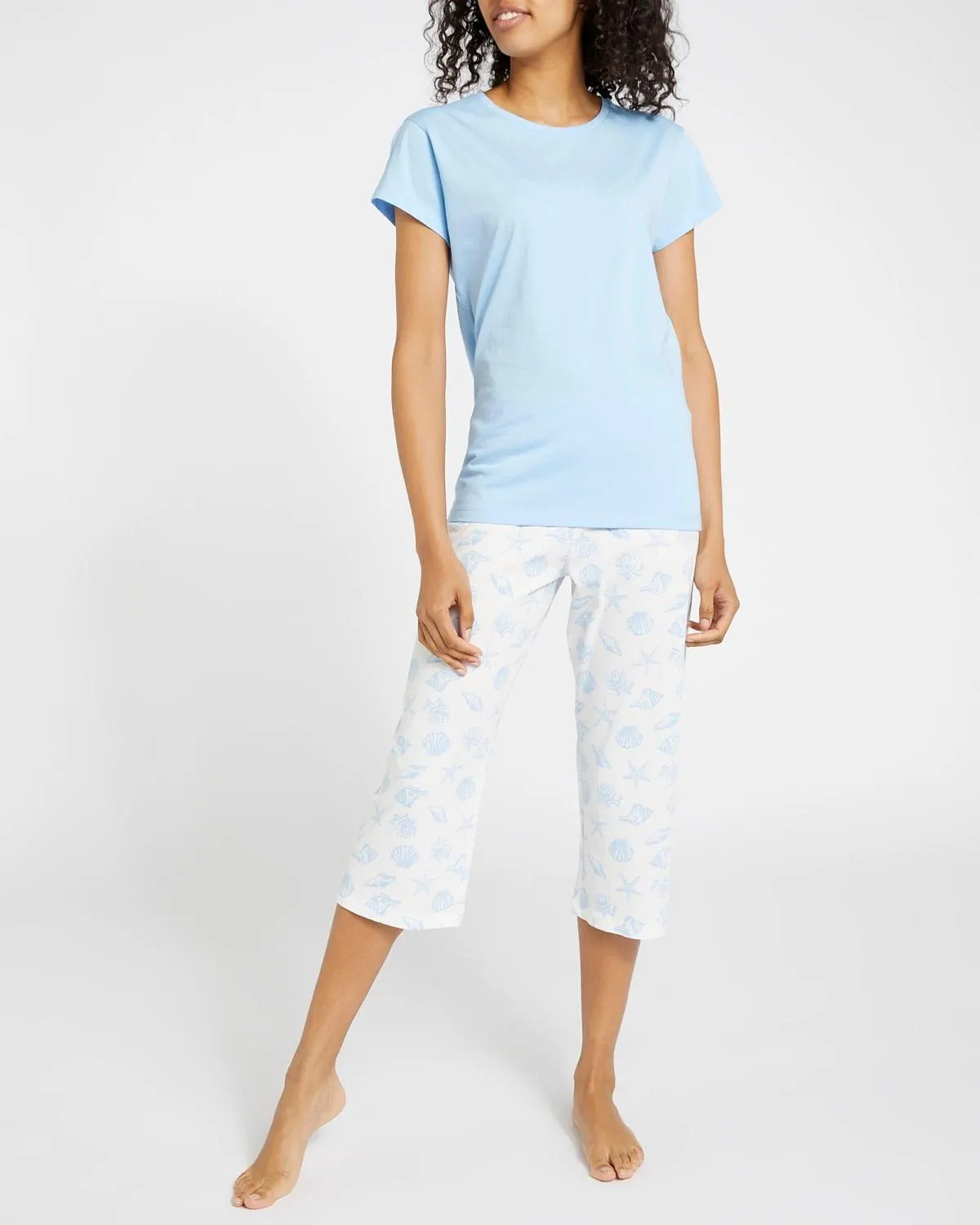 Cotton Cropped Pyjama Set