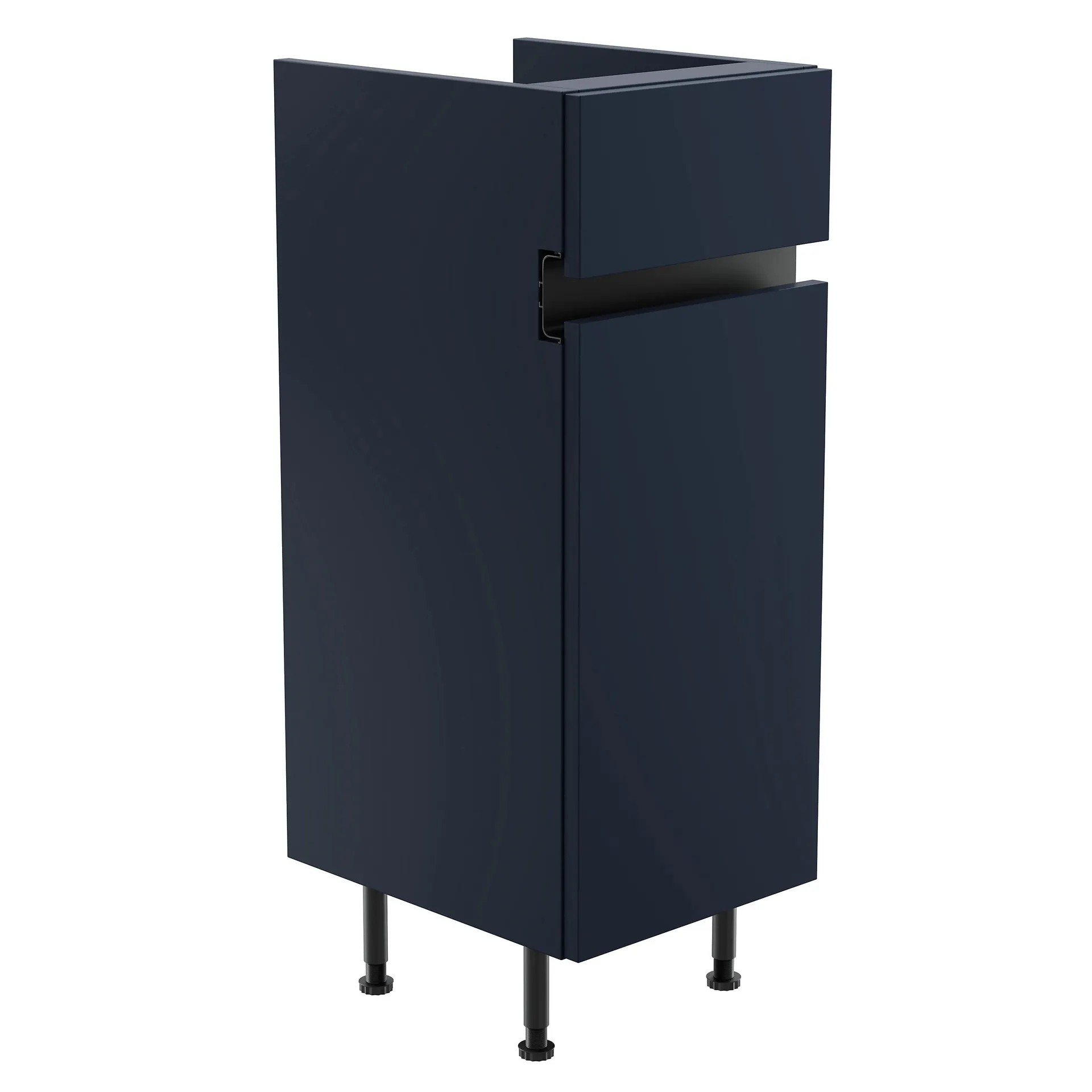 Lismore Matt Indigo blue Freestanding Single Bathroom Cabinet (H)82cm (W)30cm