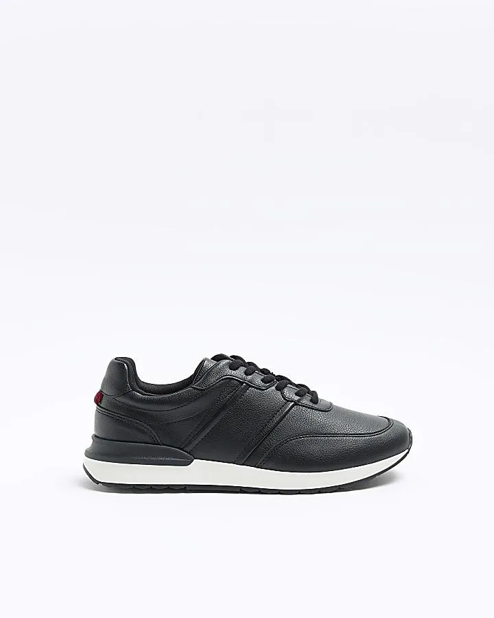 Black plain trainers