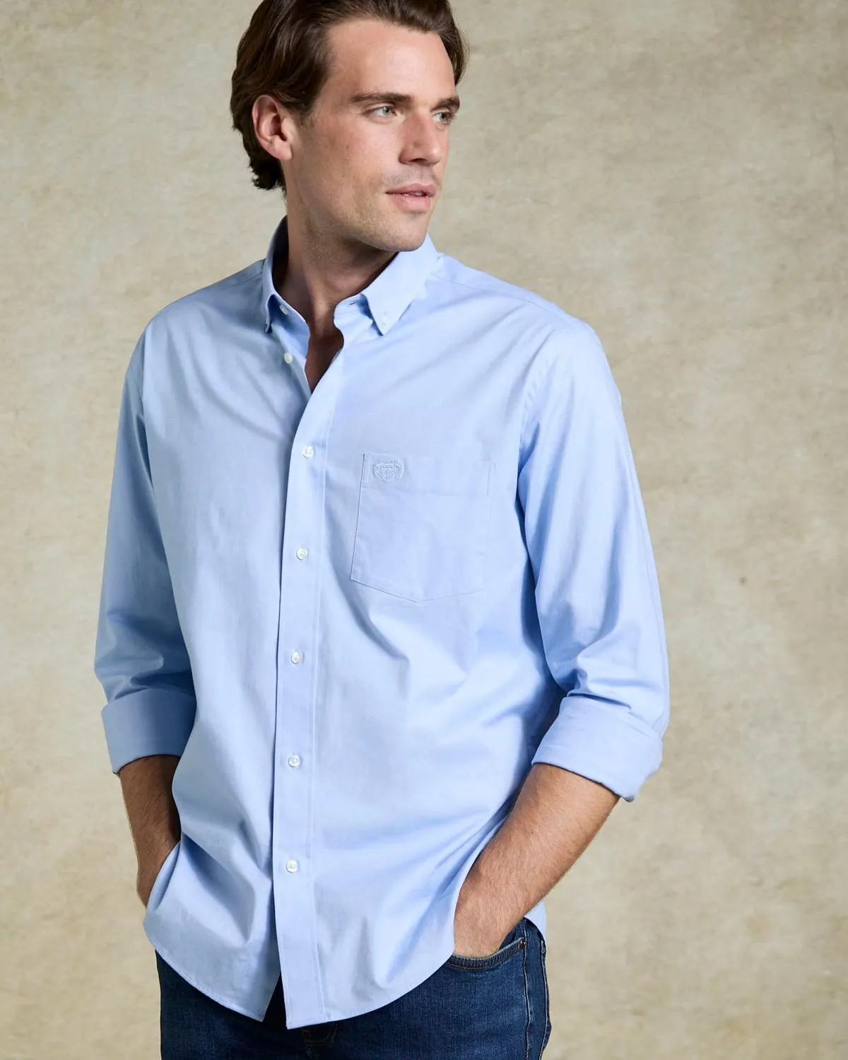 Paul Costelloe Living Regular Fit Stretch Oxford