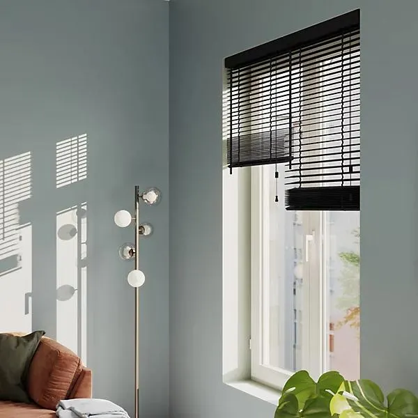 Lone Black PVC Venetian Blind (W)90cm (L)180cm