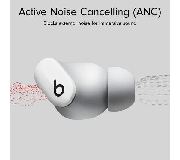 BEATS Studio Buds Wireless Bluetooth Noise-Cancelling Earbuds - White