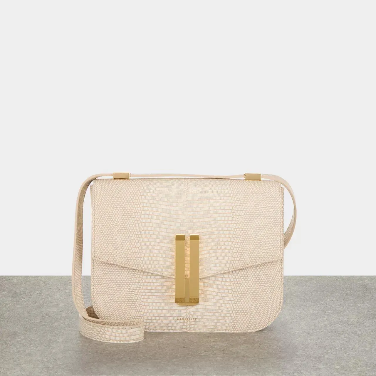 DEMELLIER Vancouver Lizard-Embossed Leather Crossbody Bag