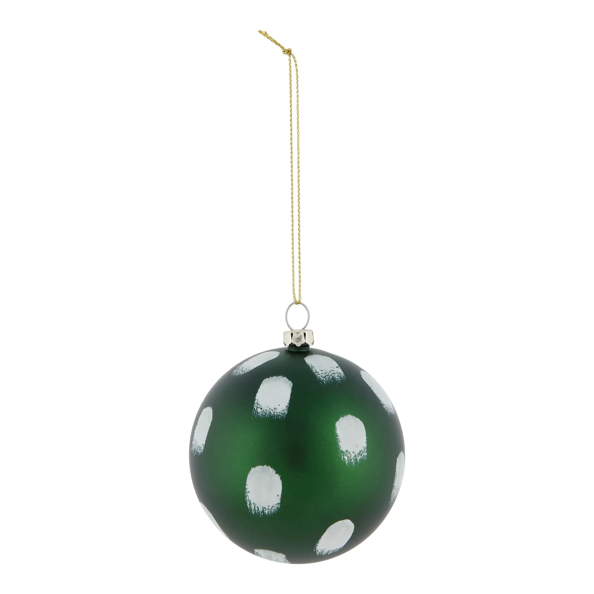 Refined classics Green White dabs Plastic Round Bauble (D) 80mm