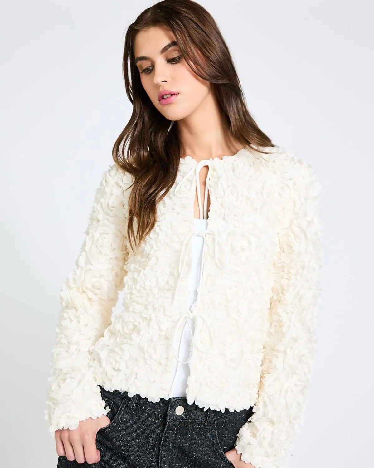 Savida Applique Tie Jacket