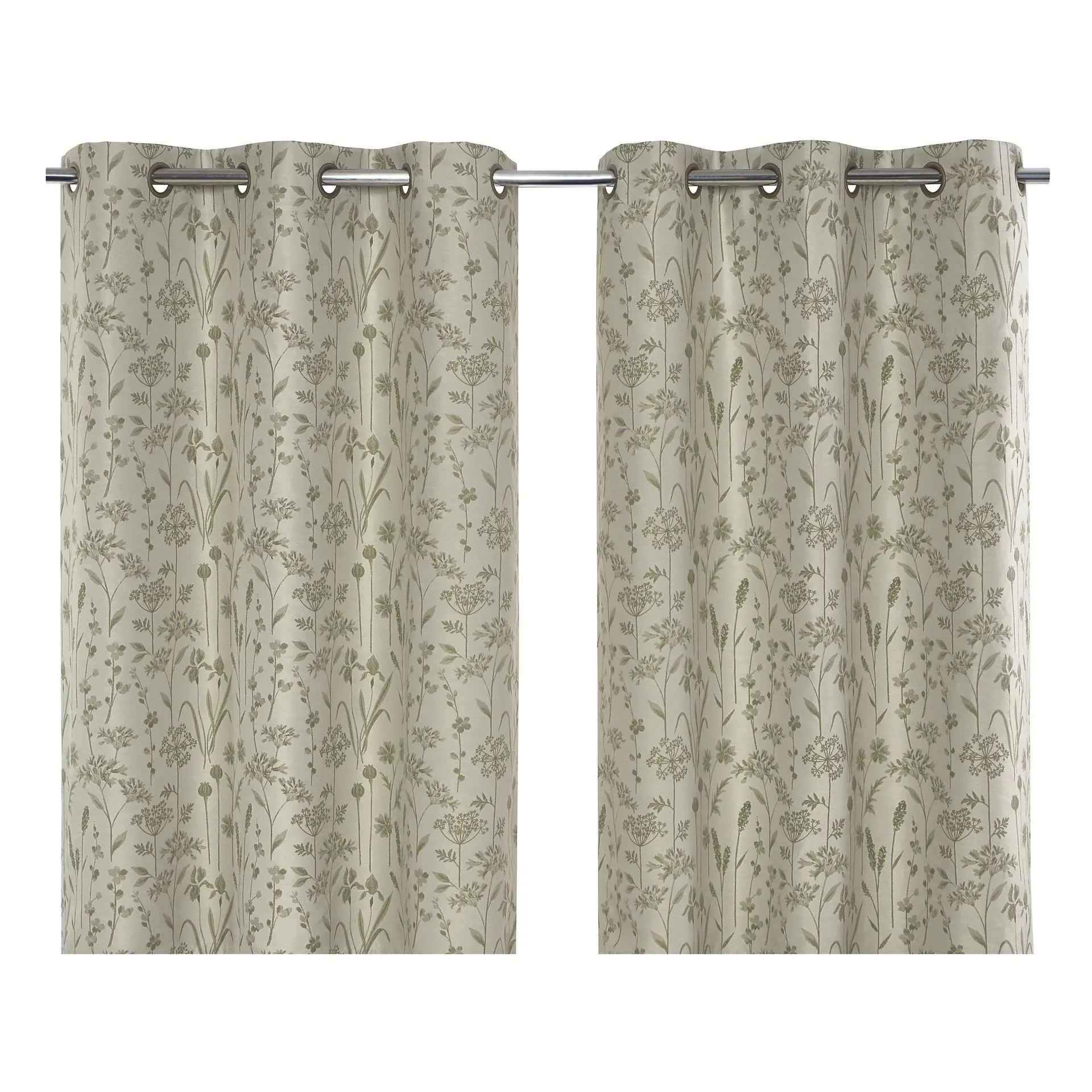 Otema Light green Herbarium Lined Eyelet Curtain (W)117cm (L)137cm, Pair