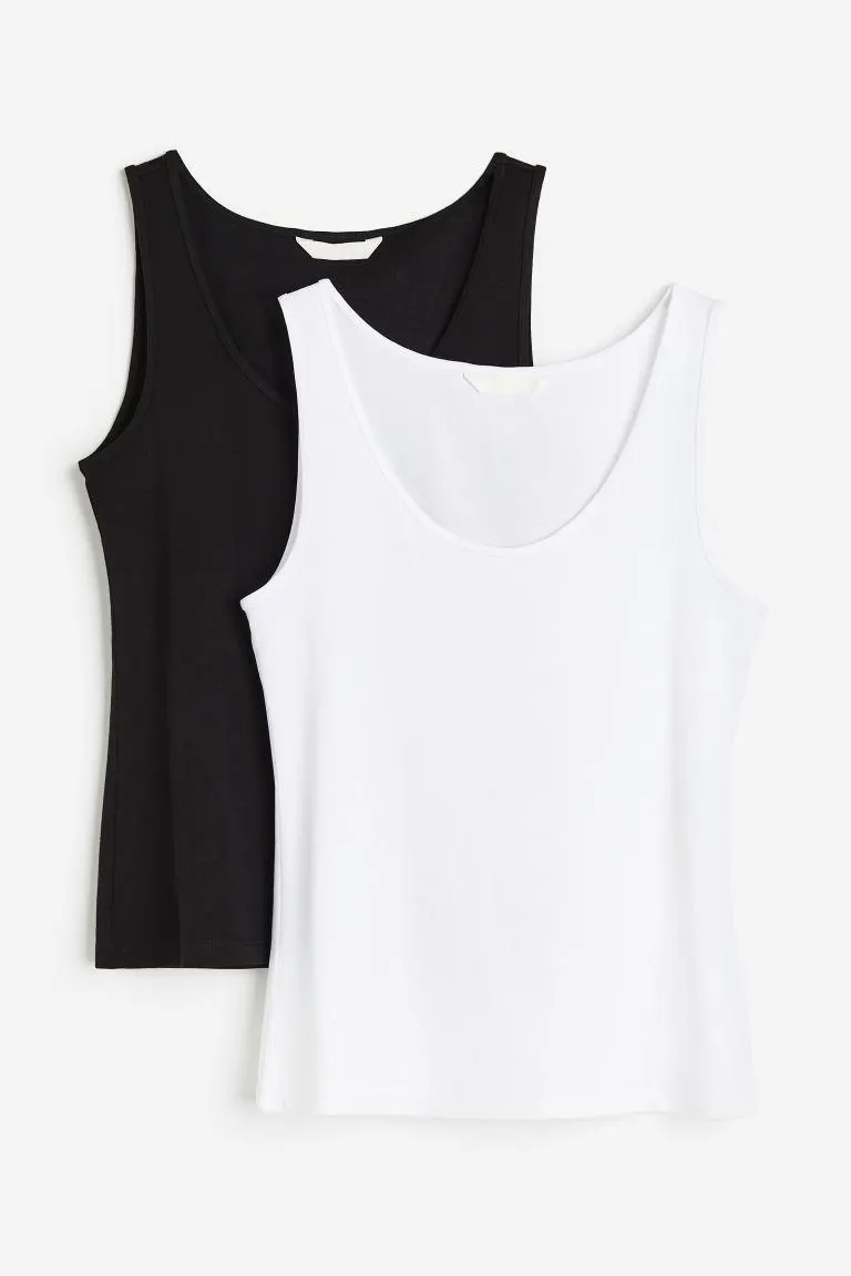 2-pack cotton vest tops