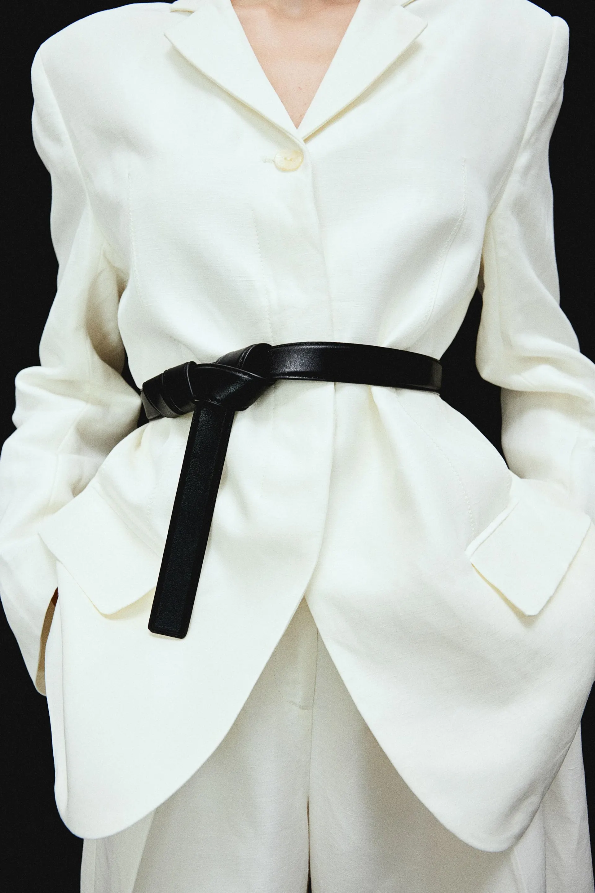 Knot-detail waist belt