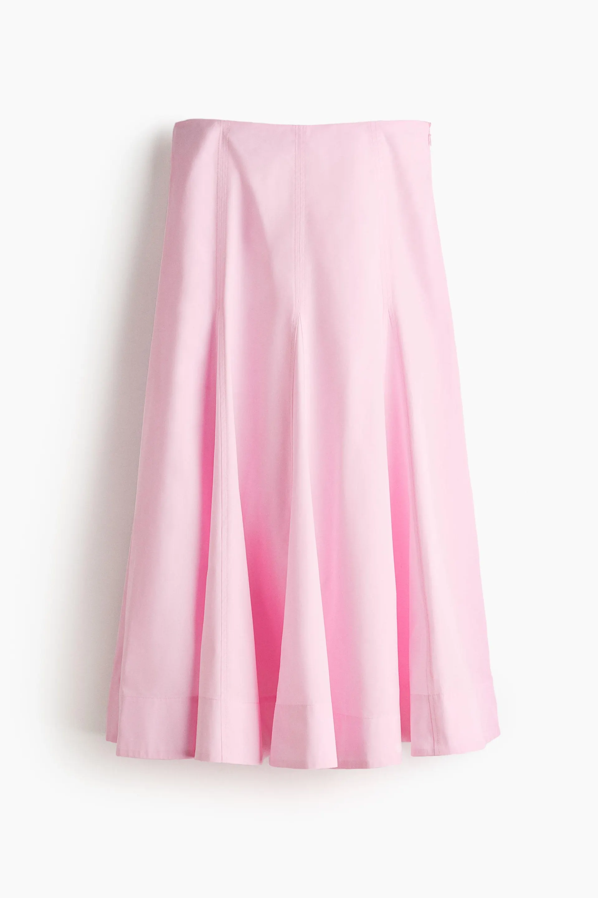 Flared cotton poplin skirt