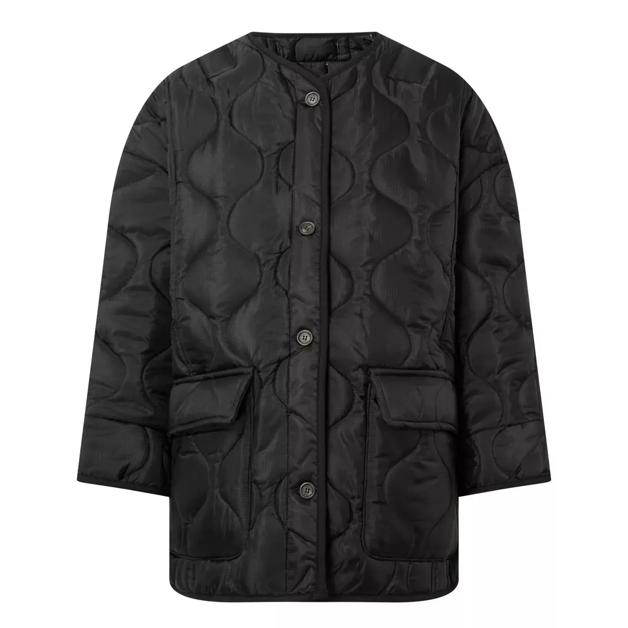 THE FRANKIE SHOP Teddy Oversized Quilted Jacket